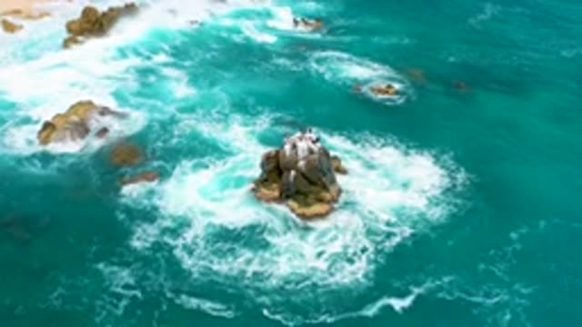 SECRETS MARQUIS LOS CABOS MEXICO-2020: Waves Surrounding Rocky Areas In Ocean