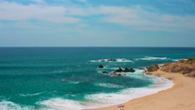 SECRETS MARQUIS LOS CABOS MEXICO-2020: Aerial Footage Of Sand And Rocky Beach