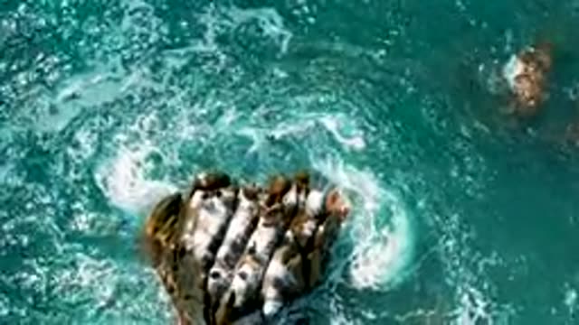SECRETS MARQUIS LOS CABOS MEXICO-2020: Flyover Of Gentle Crashing Waves On Rock Formations