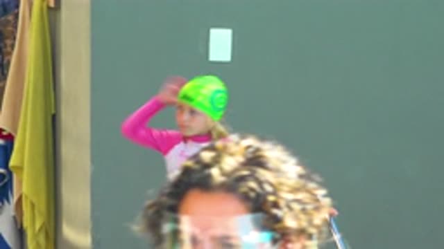 CABO SAN LUCAS MEXICO-October 24,2020: Girl Ready For Swim Class
