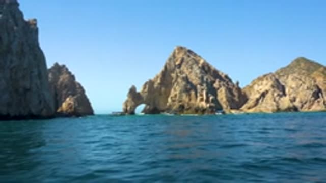 CABO SAN LUCAS MEXICO-2020: Boat Trip In The Sea Around Beautiful Natural Rock