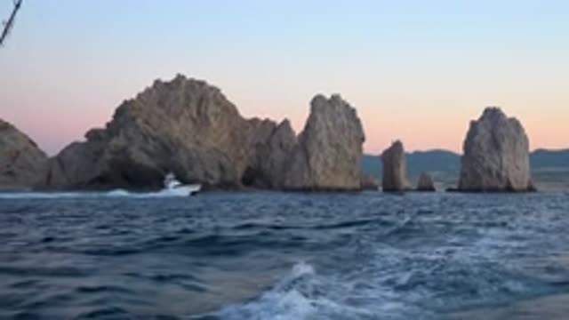 CABO SAN LUCAS MEXICO-2020: Beautiful View Of The Rocky Ocean Waves