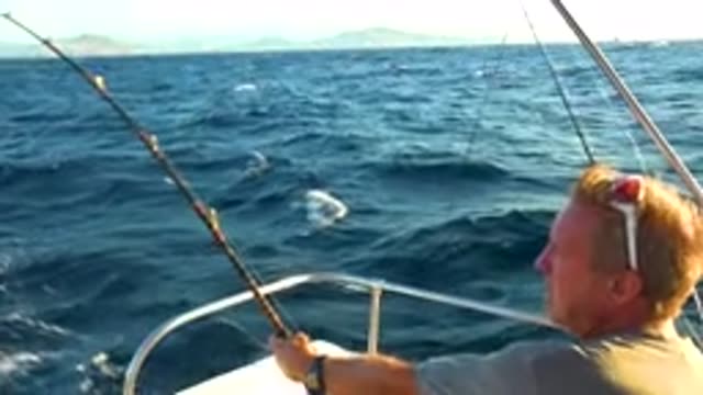 CABO SAN LUCAS MEXICO-2020: Fisherman Reels In Huge Catch That He Can Barely Get