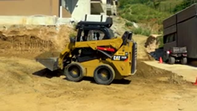 CABO SAN LUCAS MEXICO-2020: Digger At Construction Site Building House