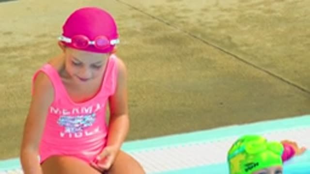 CABO SAN LUCAS MEXICO-2020: Two Kids Having Fun Swimming
