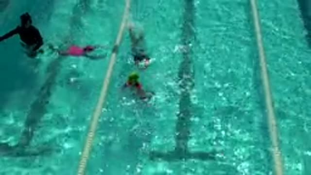 CABO SAN LUCAS MEXICO-2020: Group Children Swimming Pool Splashing