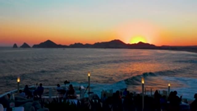 CABO SAN LUCAS MEXICO-2020: The Wonderful View Of Sea During The Sun Set