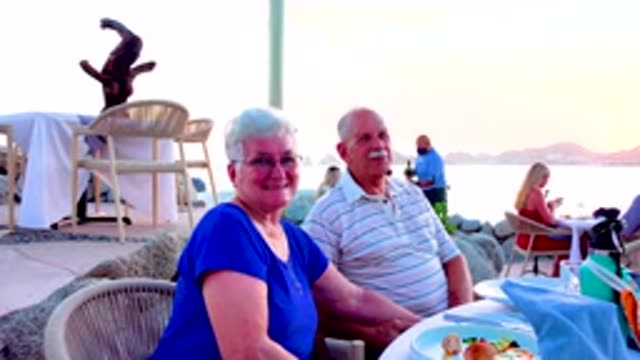 Los Cabos, MEXICO-October 24,2020: Seniors At A Seaside Restaurant