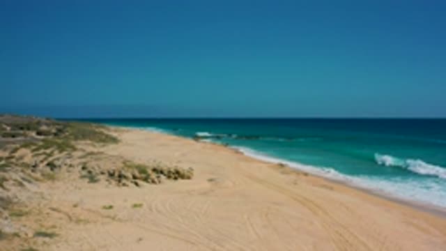 EL CARDONCITO BCS MEXICO-2020: Drone Footage Of Sandy Shoreline Of Beach As