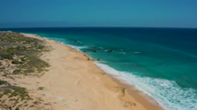 EL CARDONCITO BCS MEXICO-2020: Sea Waves Reach Beach Looks Beautiful
