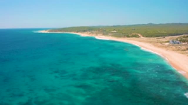 EL CARDONCITO BCS MEXICO-2020: Blue-Green Water Gently Crashes On Sandy Shores
