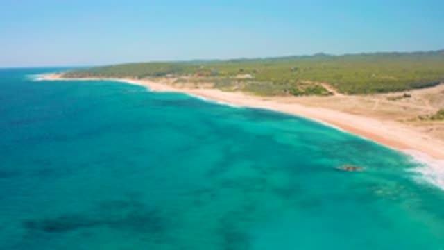 EL CARDONCITO BCS MEXICO-2020: Aerial Footage Of A Long Stretching Coast Line Of