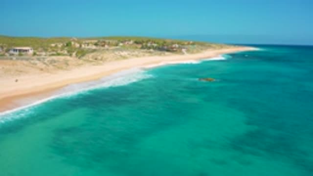 EL CARDONCITO BCS MEXICO-2020: Blue Waves Splashing Against the Sea Shore