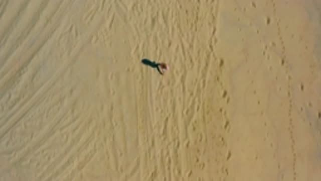 EL CARDONCITO BCS MEXICO-2020: Small Cute Child Running On The Vast Beach