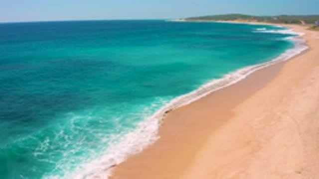 EL CARDONCITO BCS MEXICO-2020: Sky View Of Blue Ocean And Beach
