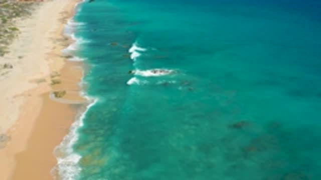 EL CARDONCITO BCS MEXICO-2020: Long Beach With Soft Sand Blue Clear Sea Water