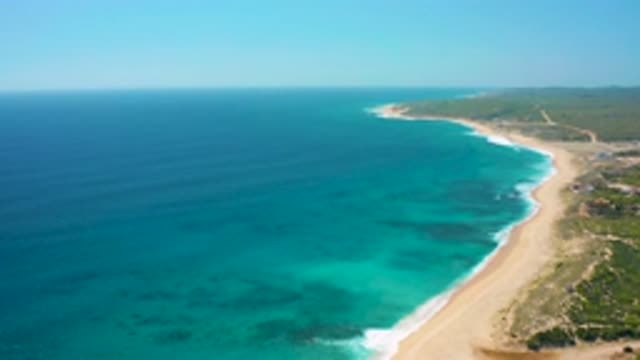 EL CARDONCITO BCS MEXICO-2020: Nice Atmosphere And Big Sea With Clear Sky And Green Land