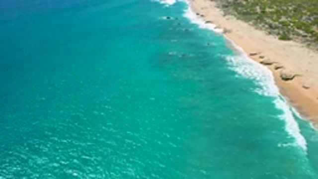 EL CARDONCITO BCS MEXICO-2020: Long Beach With Soft Sand Blue Clear Sea Water