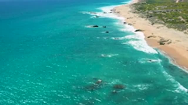 EL CARDONCITO BCS MEXICO-2020: Sea Water Flowing Near A Land