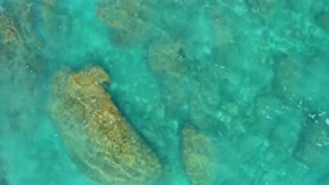 EL CARDONCITO BCS MEXICO-2020: Overhead Drone Footage Of Bright Blue Water