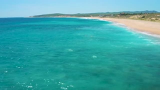 EL CARDONCITO BCS MEXICO-2020: Aerial View From A Drone Over Crystal Clear Ocean