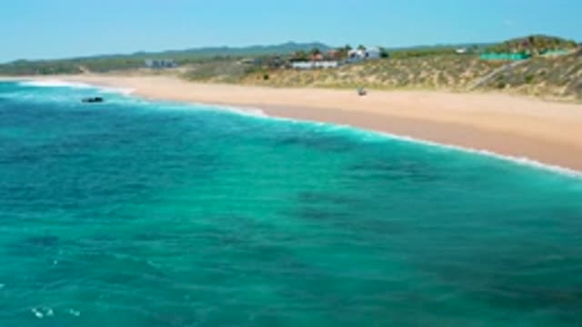 EL CARDONCITO BCS MEXICO-2020: A Beachfront View With An Umbrella On The Sand