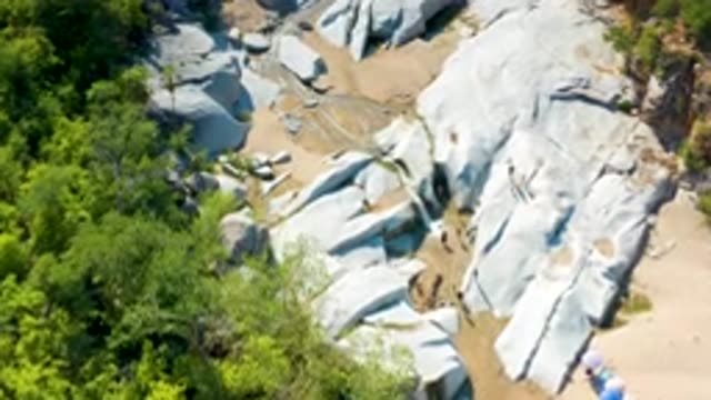 LA PALMA BCS MEXICO-2020: A Small Creek Emerges In A Forest Area That Surrounds