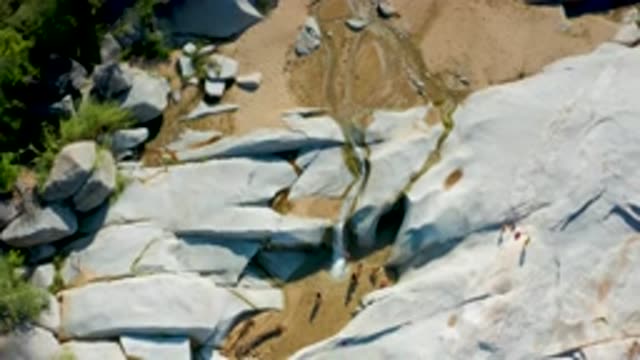 LA PALMA BCS MEXICO-2020: White Hard Strong Rock Waterfall Center Of It People
