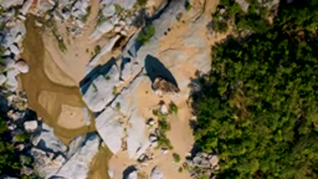 LA PALMA BCS MEXICO-2020: Bird's Eye View Of Rocky Clearing Surrounded By Green