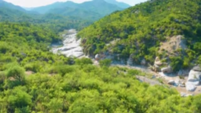 LA PALMA BCS MEXICO-2020: Rocky Ravine Surrounded By Beautiful Mountains Covered