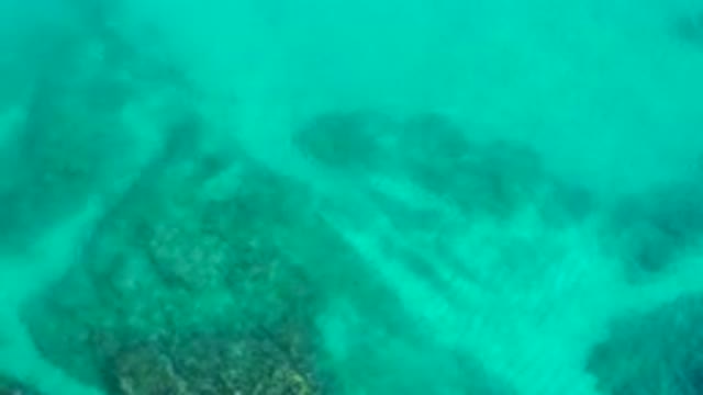DESERT PARK NATURAL RESERVE BAJA CALIFORNIA SUR MEXICO-2020: Aerial View Of Turquoise Water Over Rocks