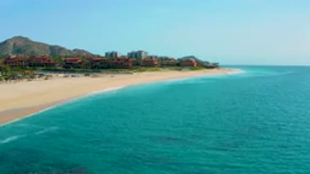DESERT PARK NATURAL RESERVE BAJA CALIFORNIA SUR MEXICO-2020: Aerial View Of Coastal Beach And Resort