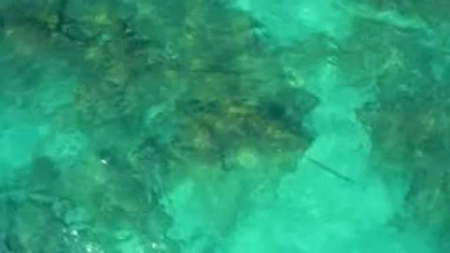 DESERT PARK NATURAL RESERVE BAJA CALIFORNIA SUR MEXICO-2020: Aerial View Of Turquoise Water And Rocks
