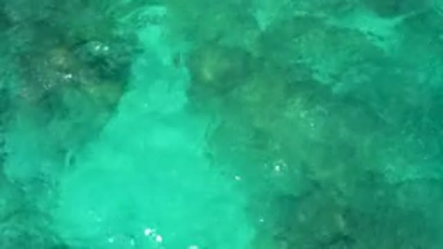 DESERT PARK NATURAL RESERVE BAJA CALIFORNIA SUR MEXICO-2020: Aerial View Of Clear Turquoise Shallow Water