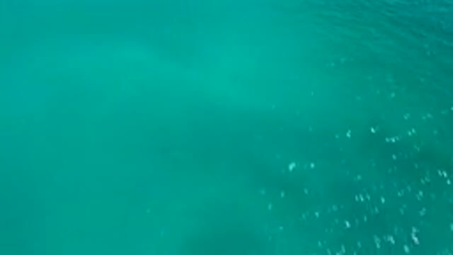 DESERT PARK NATURAL RESERVE BAJA CALIFORNIA SUR MEXICO-2020: Aerial View Of Turquoise Ocean Water Surface