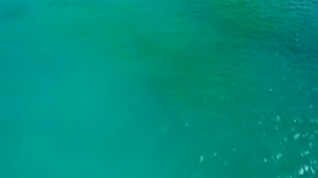 DESERT PARK NATURAL RESERVE BAJA CALIFORNIA SUR MEXICO-2020: Aerial View Of Turquoise Ocean Water Surface