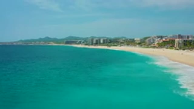 DESERT PARK NATURAL RESERVE BAJA CALIFORNIA SUR MEXICO-2020: Aerial View Of Turquoise Coastline And Beach
